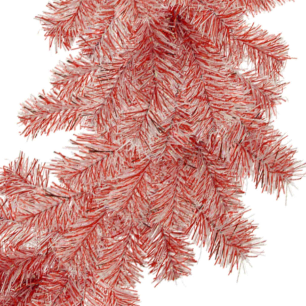 Red and White Tinsel Christmas Wreaths - Lee Display