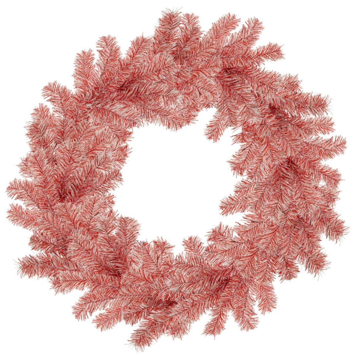 Red and White Tinsel Christmas Wreaths - Lee Display