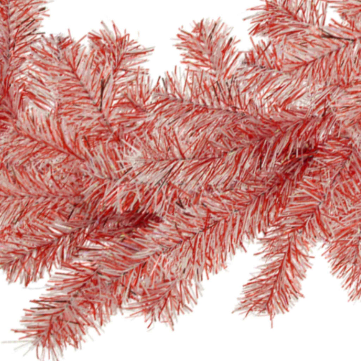 Red and White Tinsel Christmas Wreaths - Lee Display