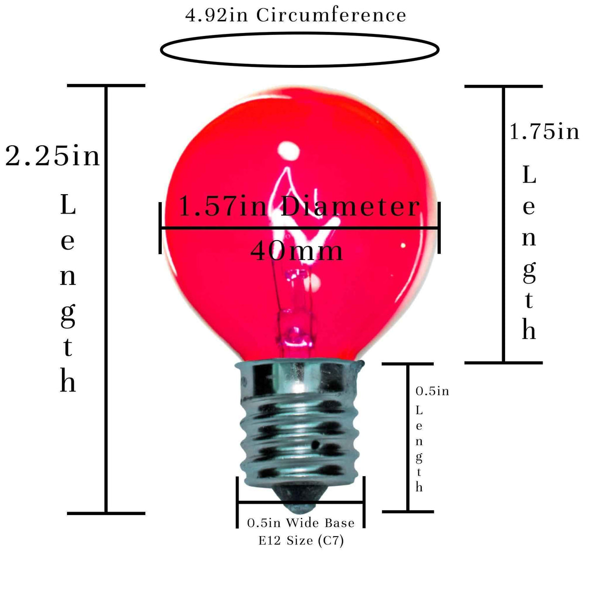 Red G40 Light Bulbs - Lee Display