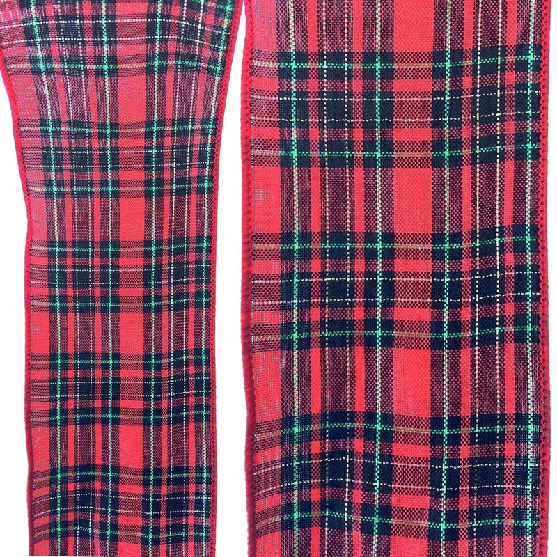 Red Plaid Ribbon - Lee Display