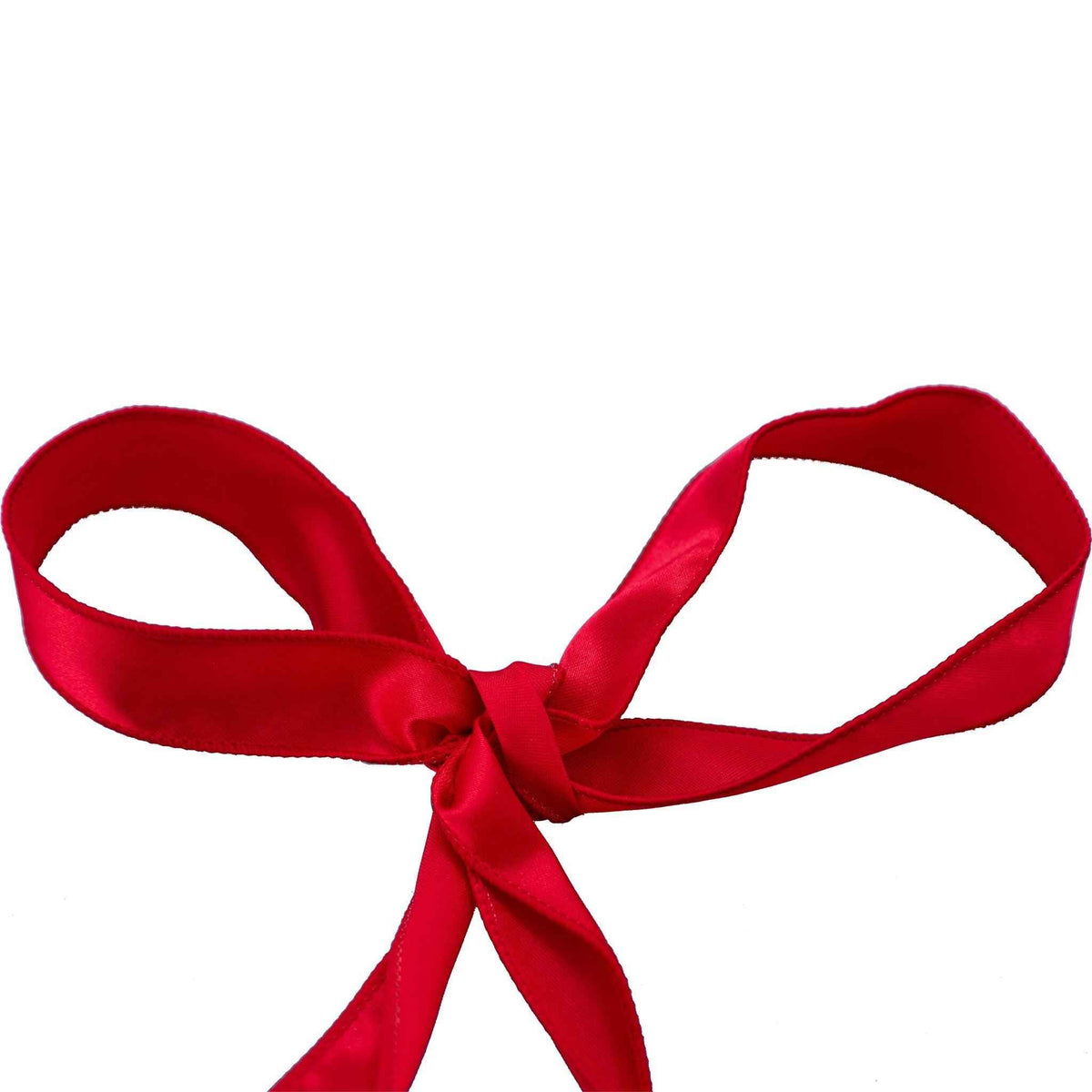 Red Satin Wired Edge Christmas Ribbon - Lee Display