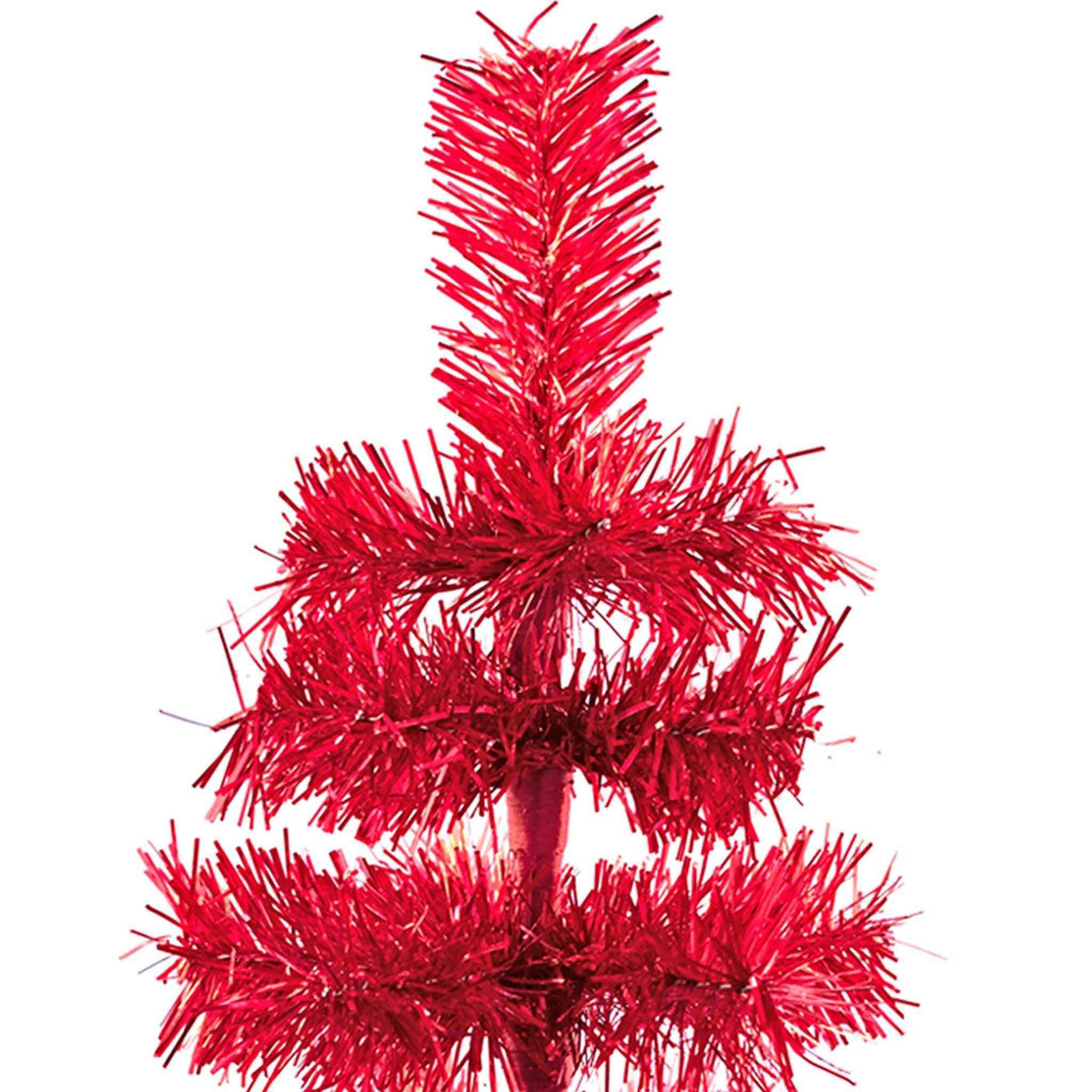 Red Tinsel Christmas Tree - Lee Display