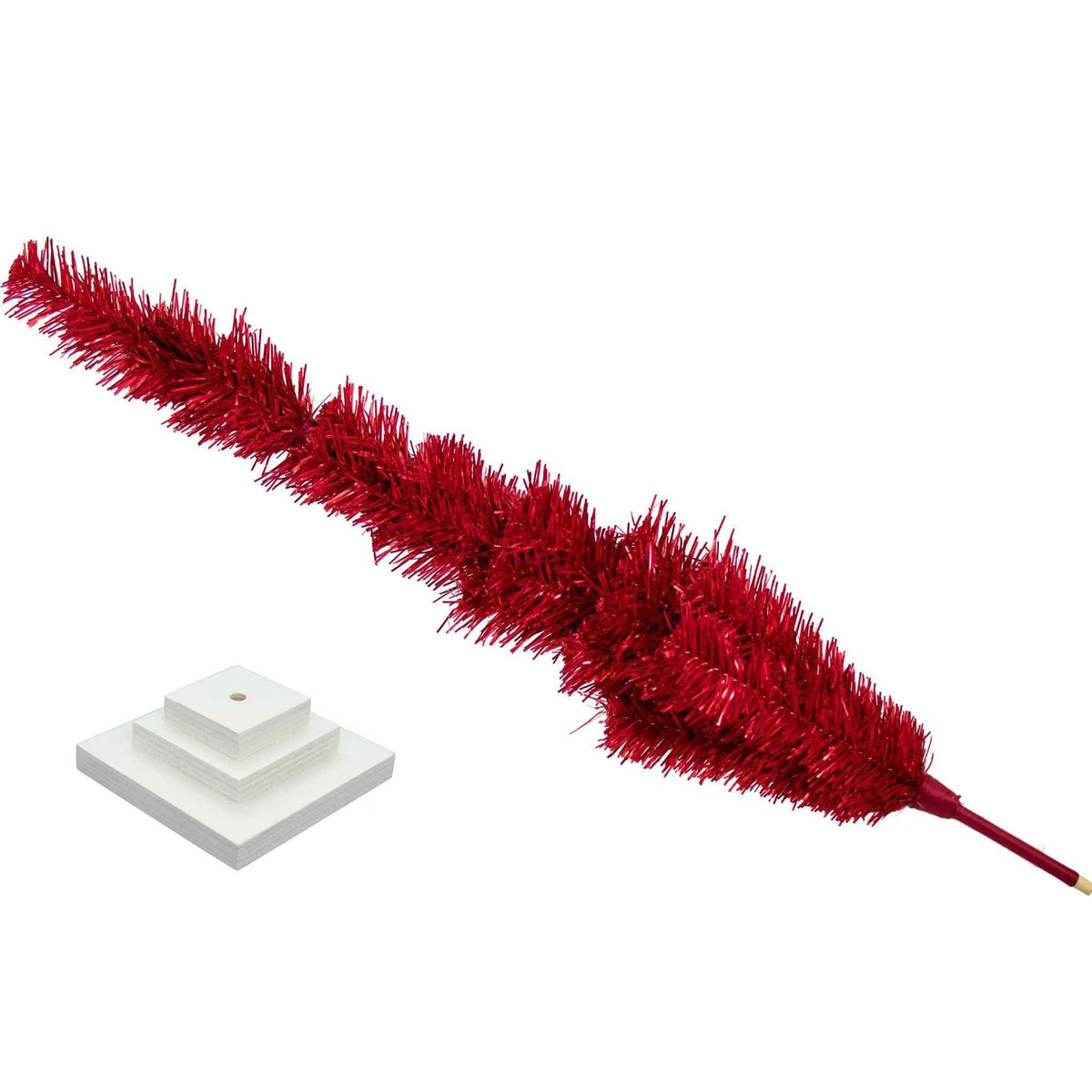 Red Tinsel Christmas Tree - Lee Display