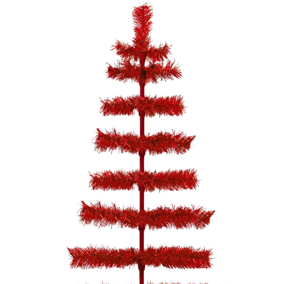 Red Tinsel Christmas Tree - Lee Display