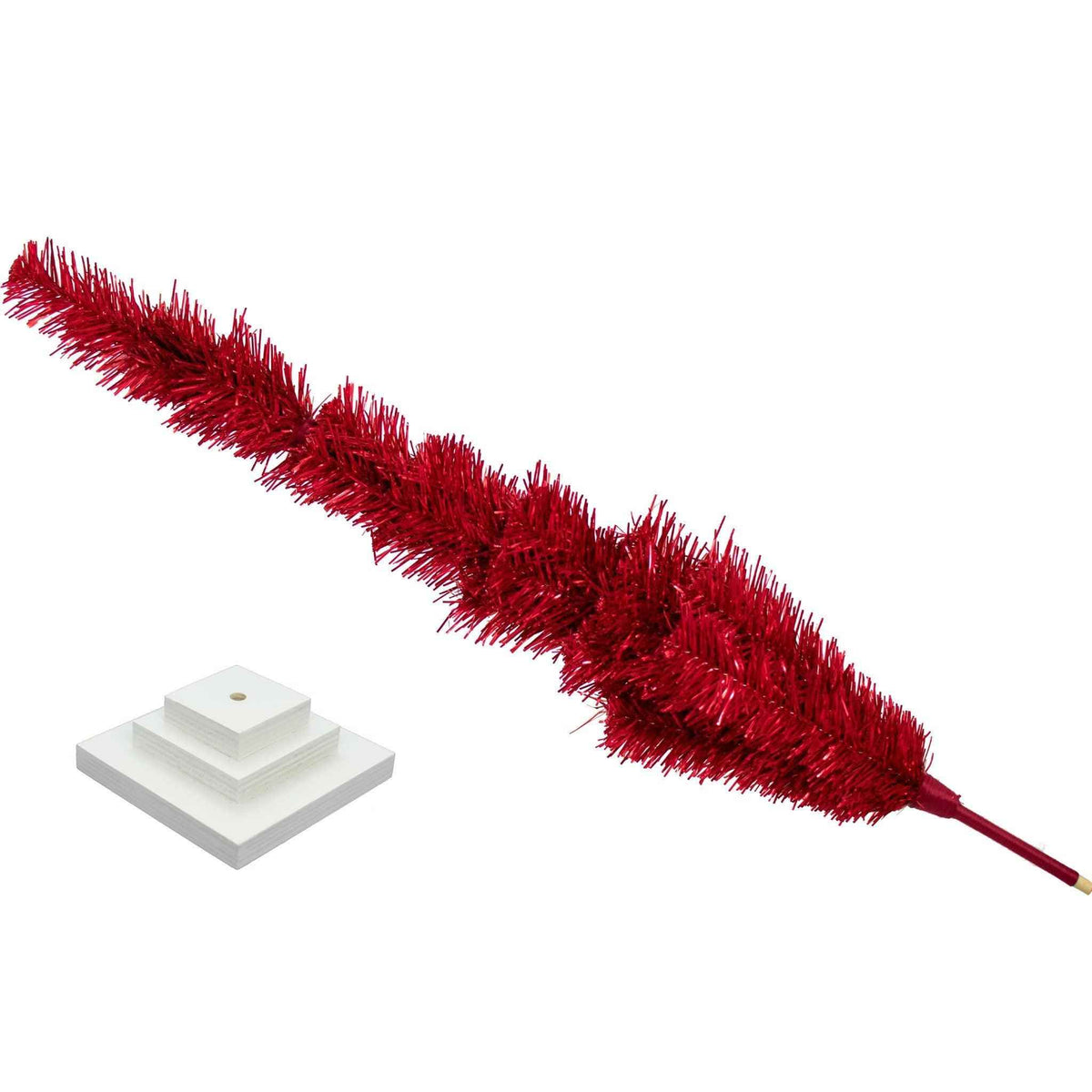 Red Tinsel Christmas Tree - Lee Display