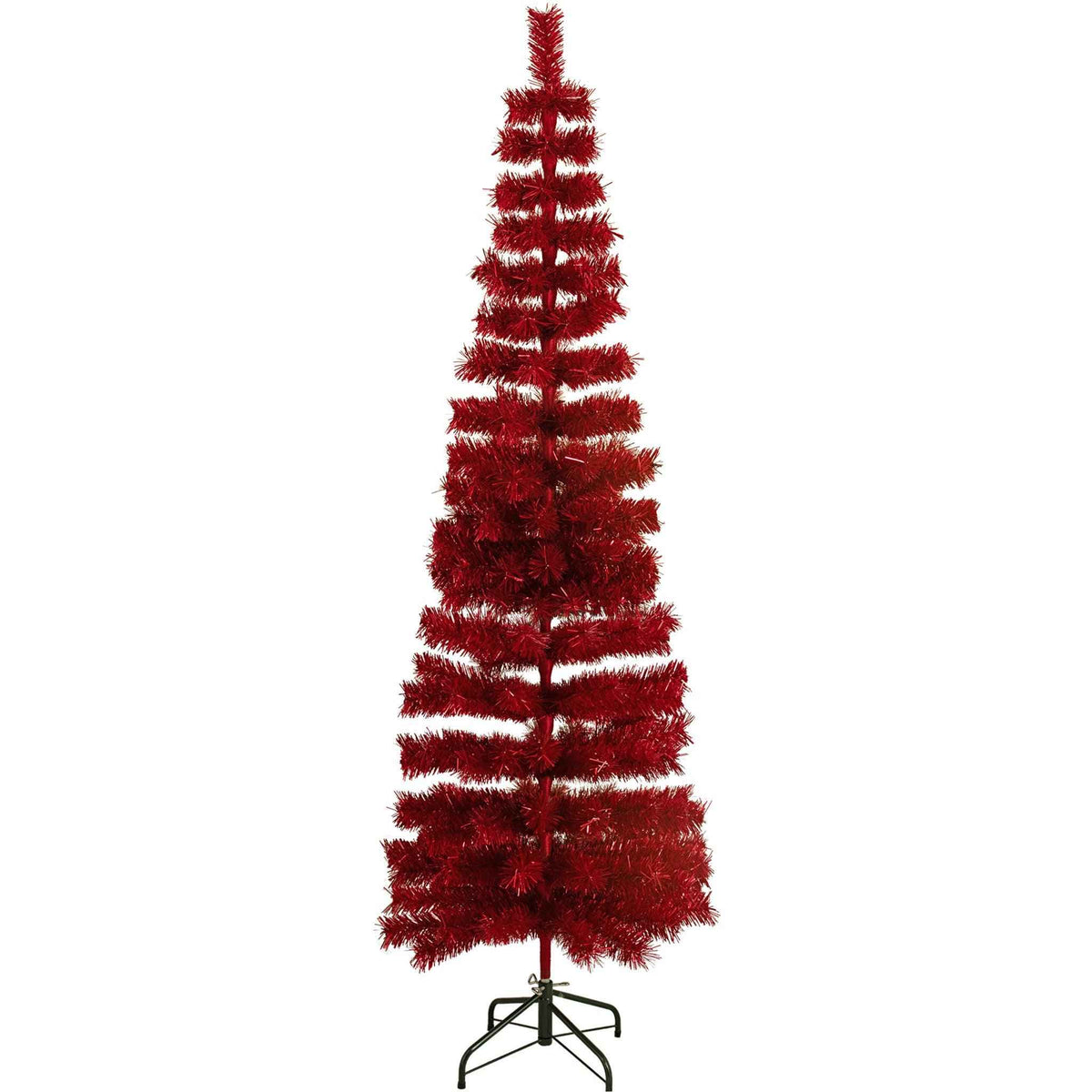 Red Tinsel Pencil Tree - Lee Display