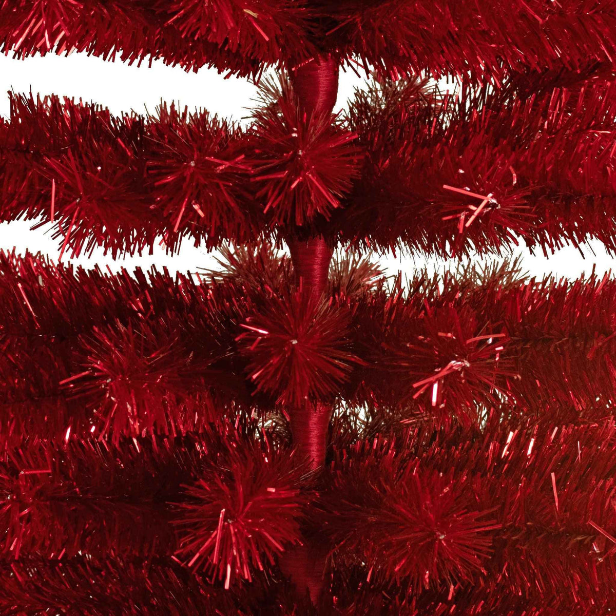 Red Tinsel Pencil Tree - Lee Display