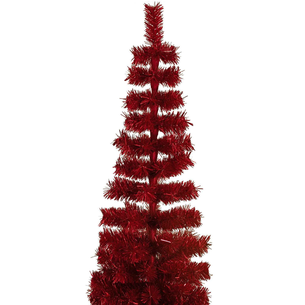 Red Tinsel Pencil Tree - Lee Display