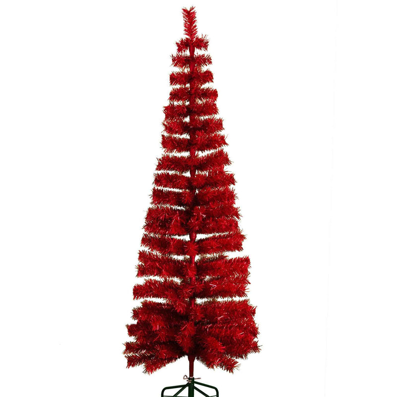 Red Tinsel Pencil Tree - Lee Display