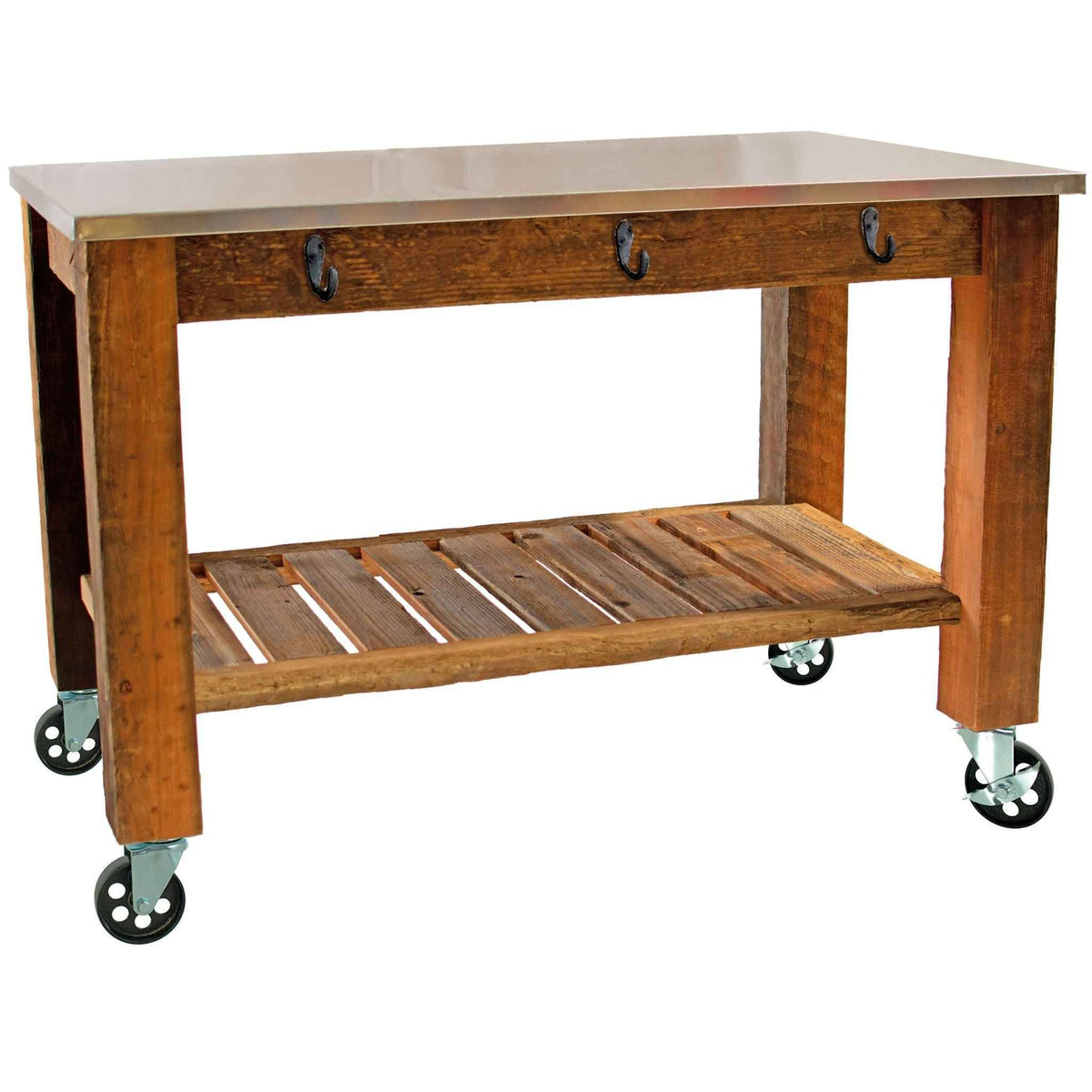 Redwood Potting Table Rolling Cart - Lee Display