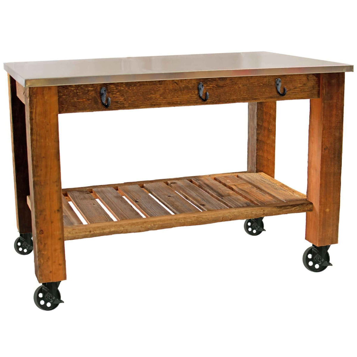Redwood Potting Table Rolling Cart - Lee Display