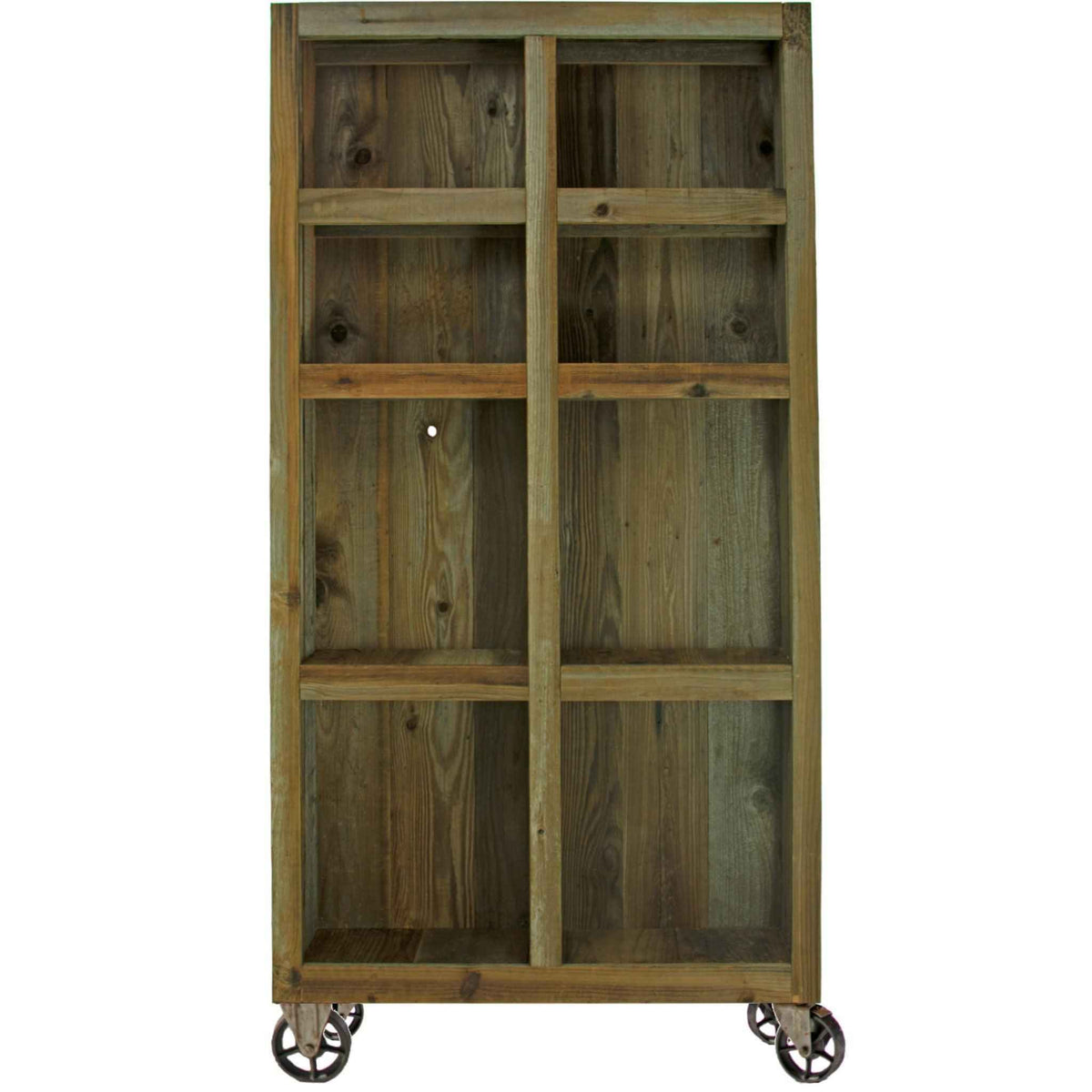 Rolling Redwood Storage Cabinet - Lee Display