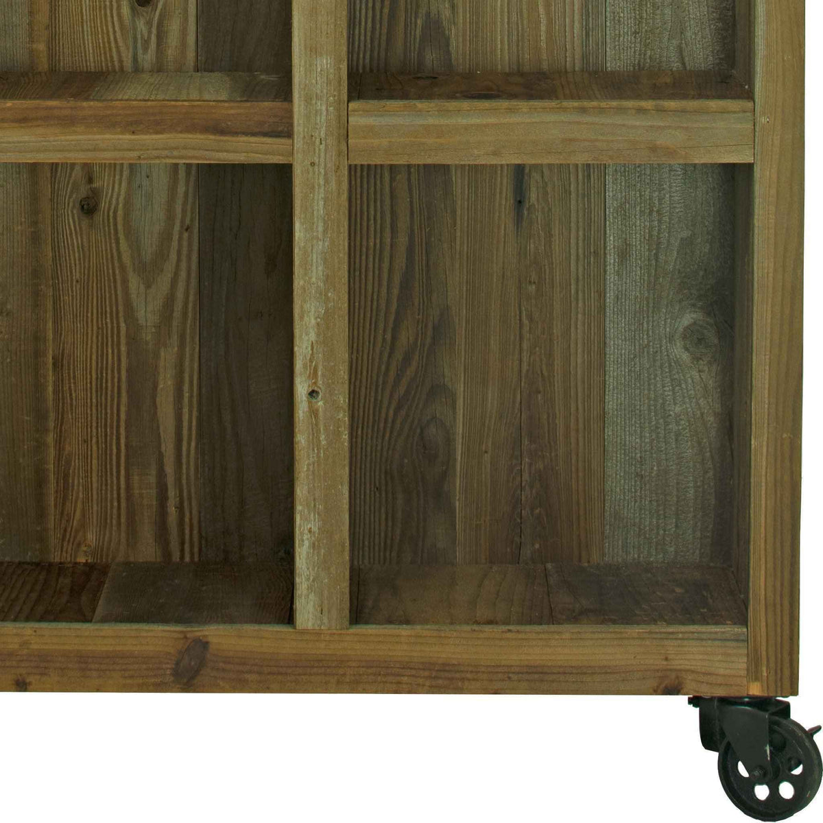 Rolling Redwood Storage Cabinet - Lee Display