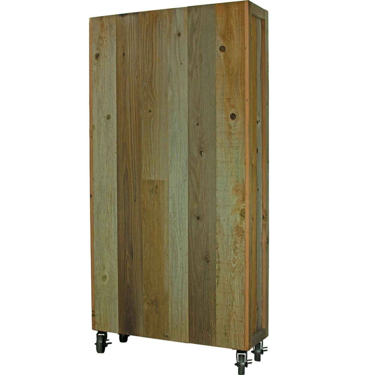Rolling Redwood Storage Cabinet - Lee Display