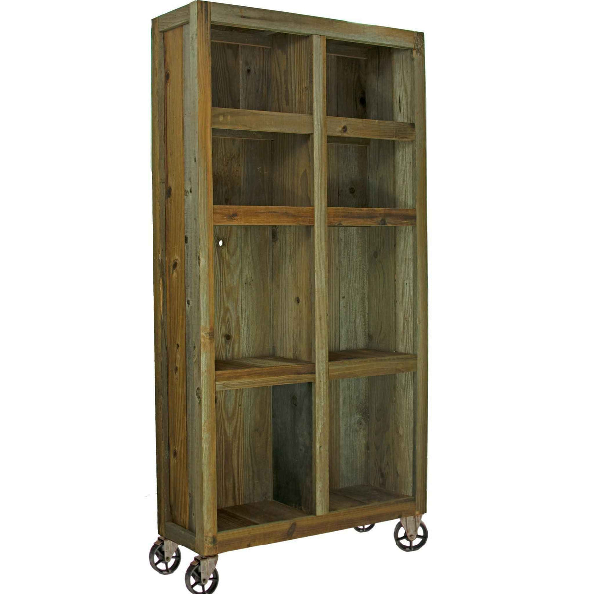 Rolling Redwood Storage Cabinet - Lee Display