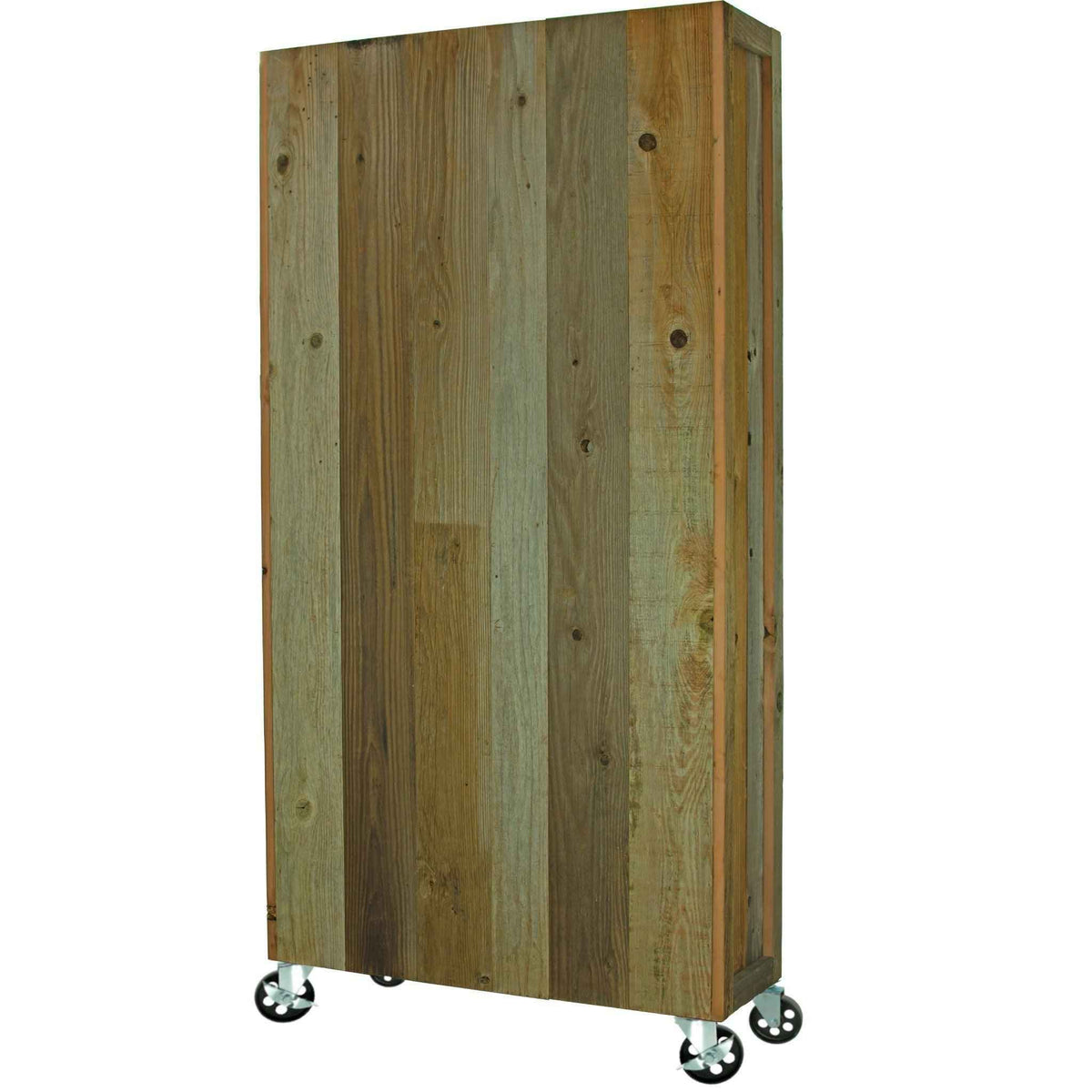 Rolling Redwood Storage Cabinet - Lee Display