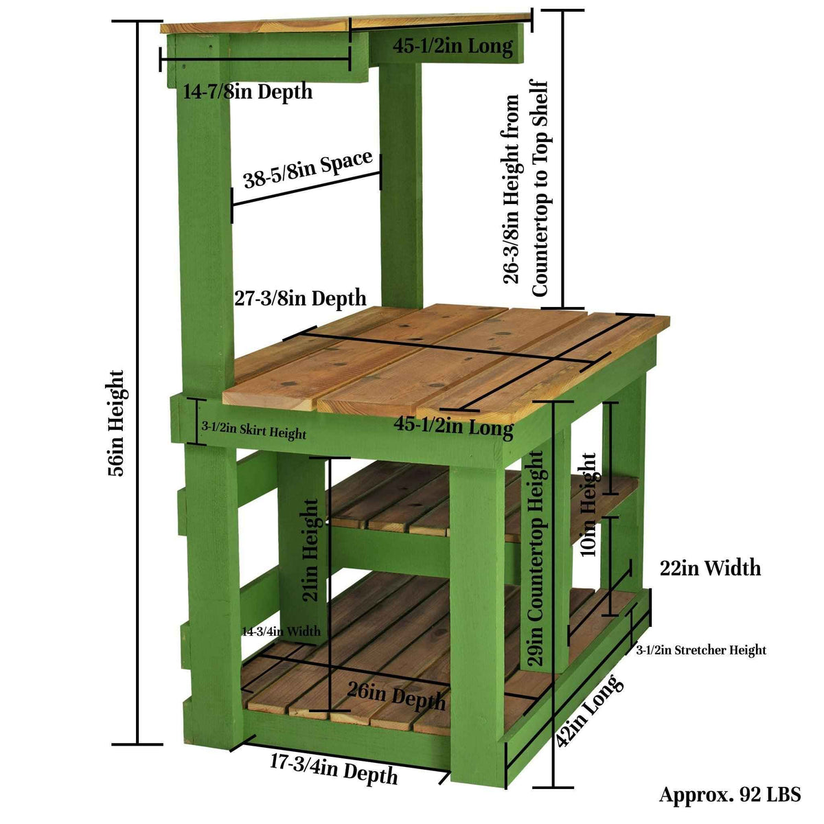 Rustic Gardening Workbench - Lee Display