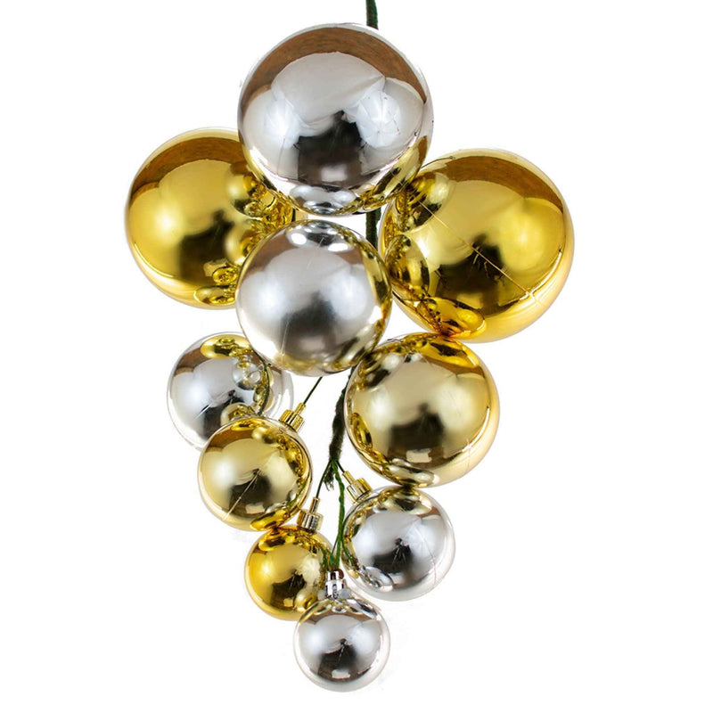 Shiny Gold & Silver Ball Cluster - Lee Display