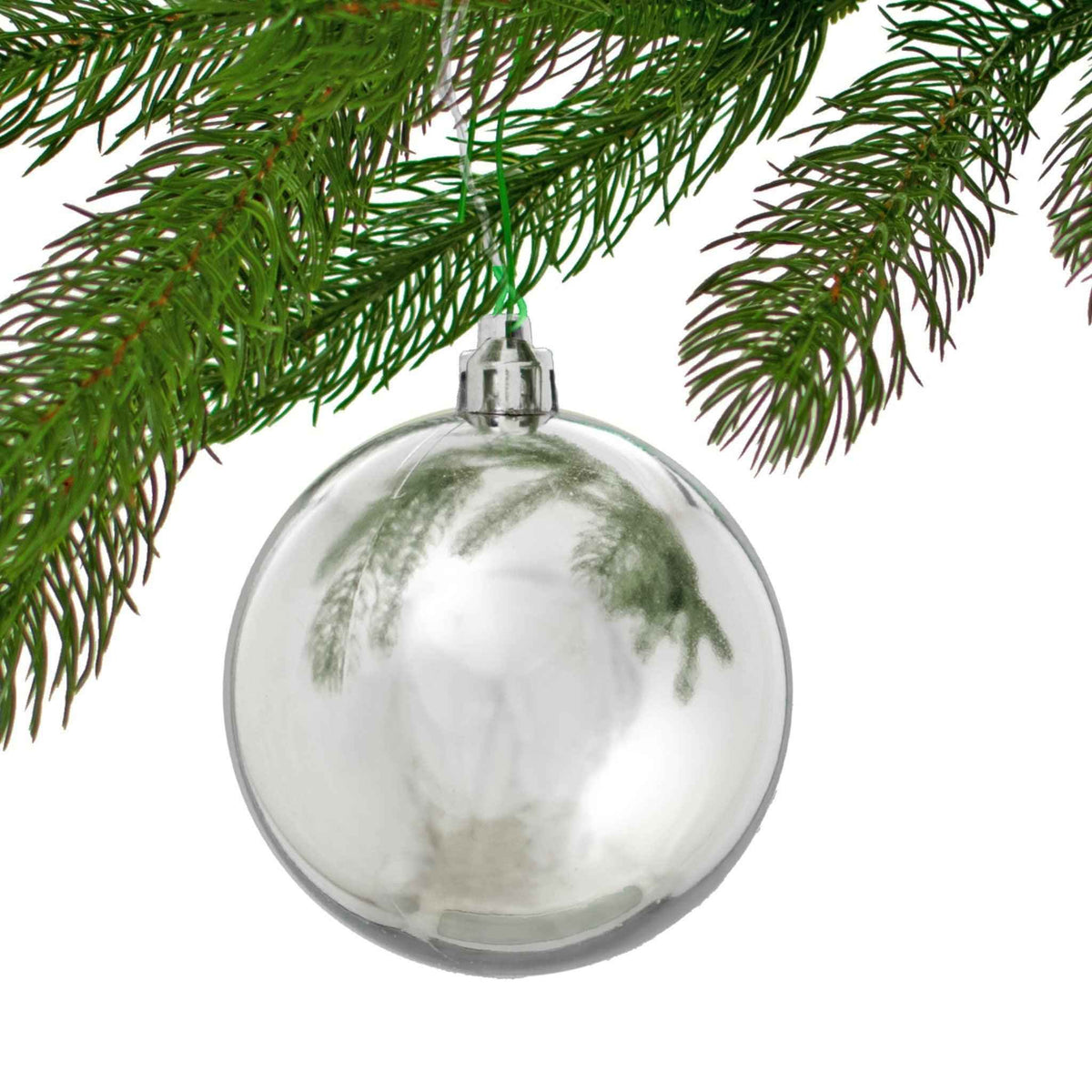 Shiny Silver Ball Ornaments - Lee Display