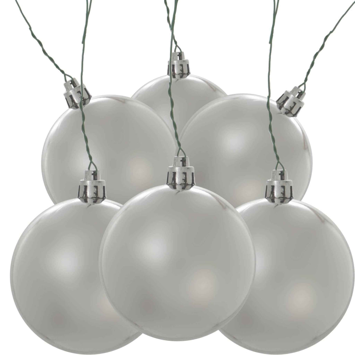 Shiny Silver Ball Ornaments - Lee Display