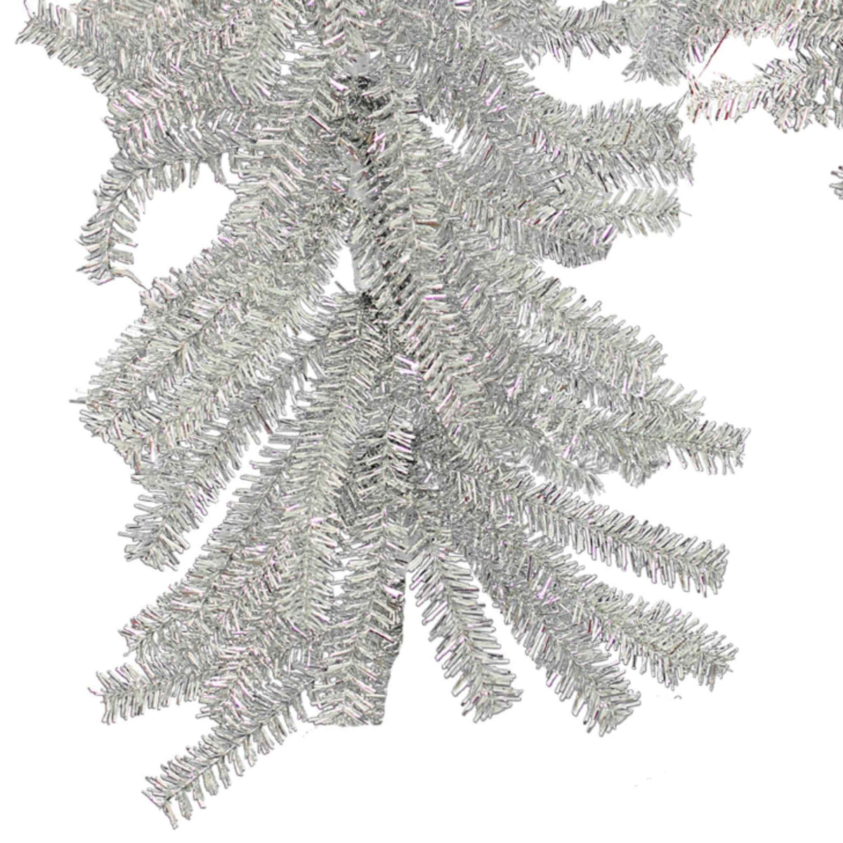 Silver 1in Brush Christmas Garland - Lee Display
