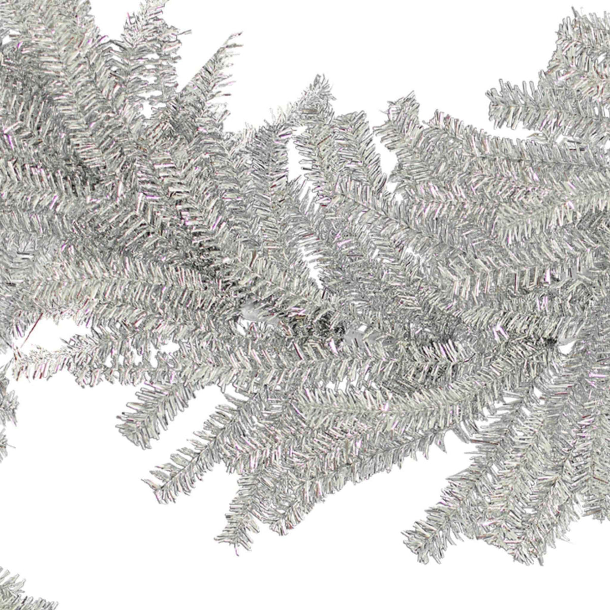Silver 1in Brush Christmas Garland - Lee Display