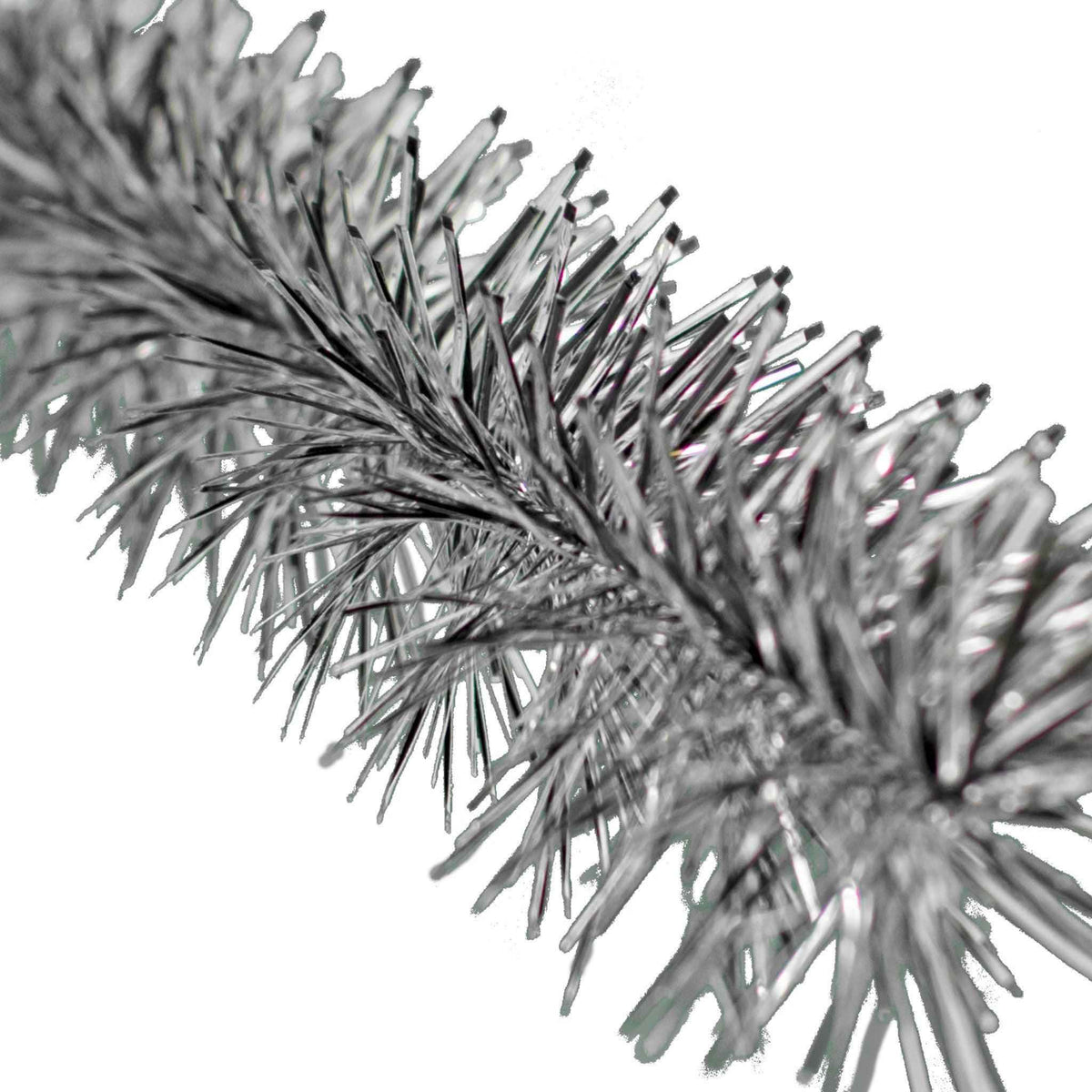 Silver & Black Tinsel Garland - Lee Display