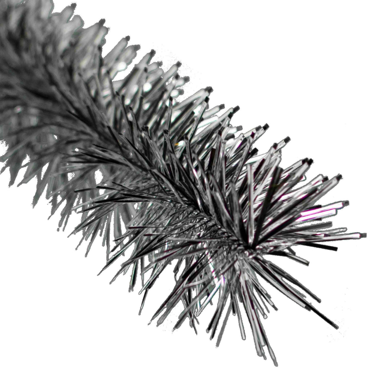 Silver & Black Tinsel Garland - Lee Display
