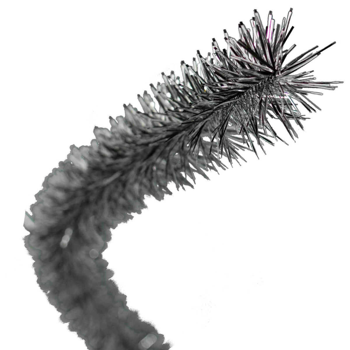 Silver & Black Tinsel Garland - Lee Display