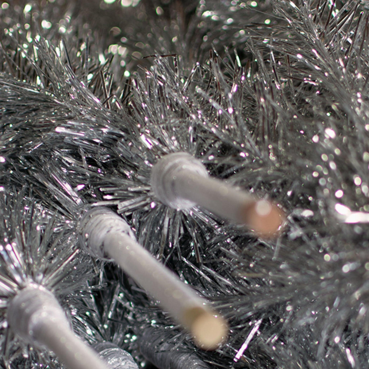 Silver Tinsel Christmas Tree - Lee Display