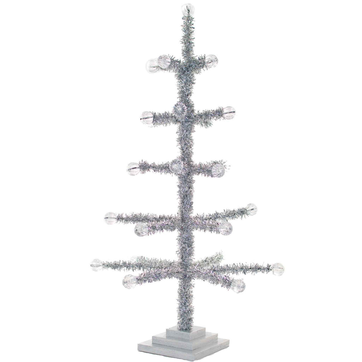 Silver Tinsel Merchandising & Display Tree - Lee Display