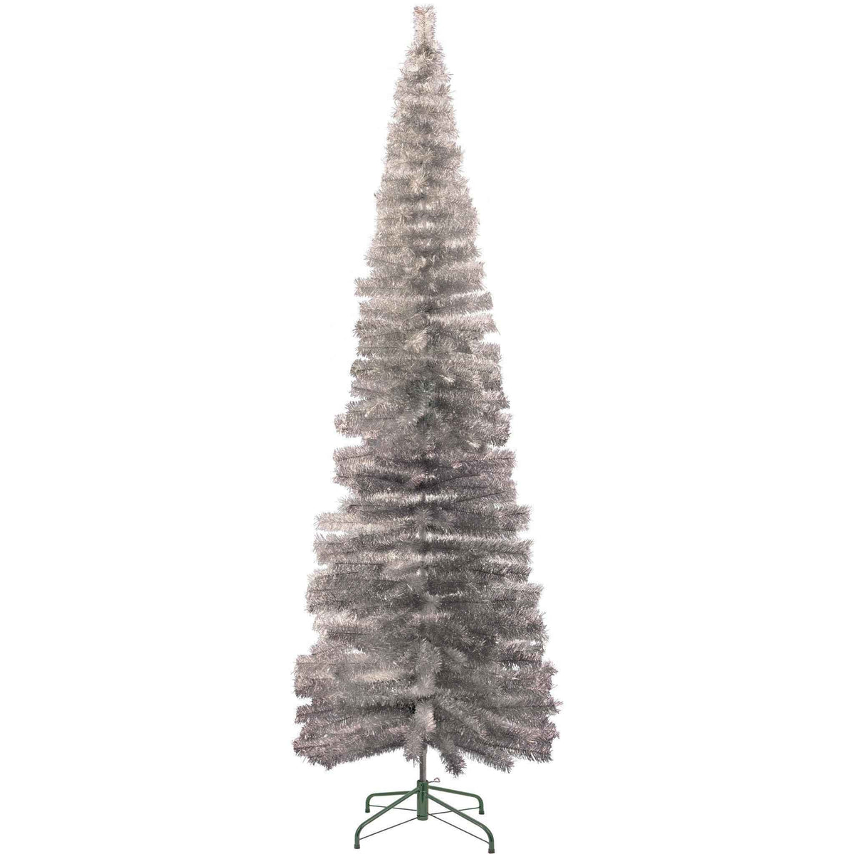 Silver Tinsel Pencil Tree - Lee Display