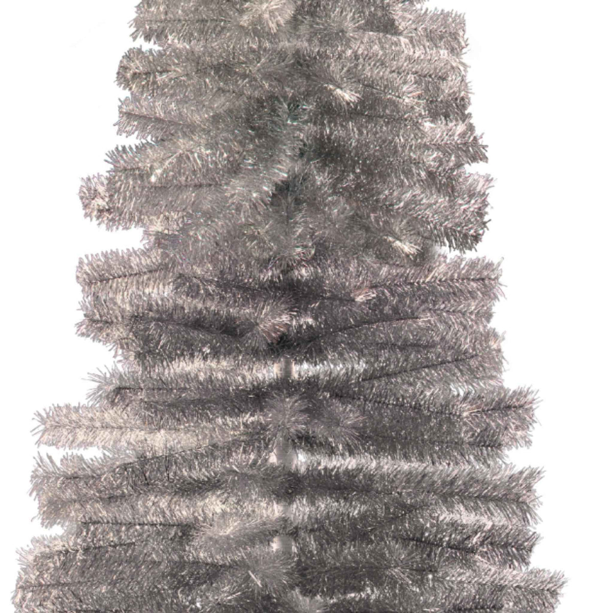 Silver Tinsel Pencil Tree - Lee Display