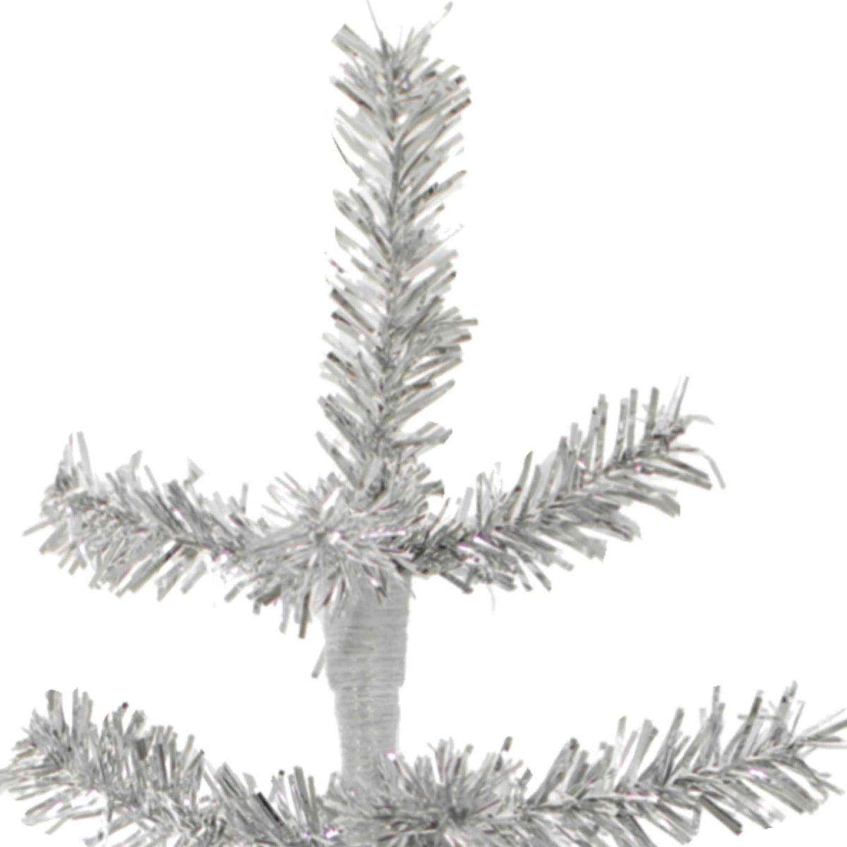Silver Tinsel Tree with 1in Thin Brush - Lee Display