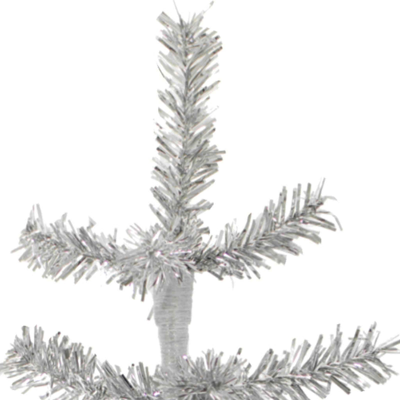 Silver Tinsel Tree with 1in Thin Brush - Lee Display