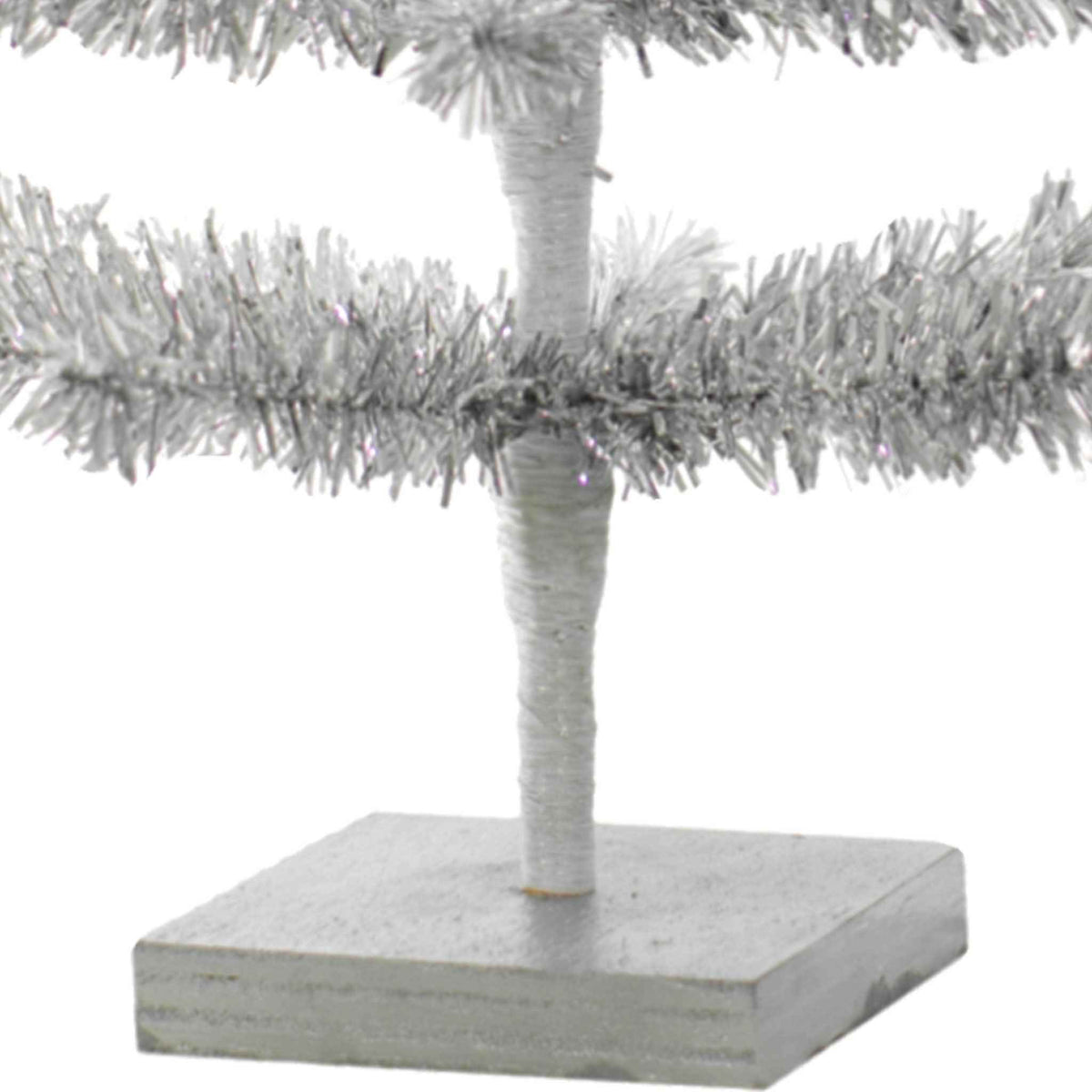 Silver Tinsel Tree with 1in Thin Brush - Lee Display