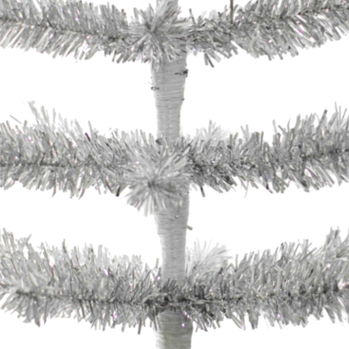 Silver Tinsel Tree with 1in Thin Brush - Lee Display
