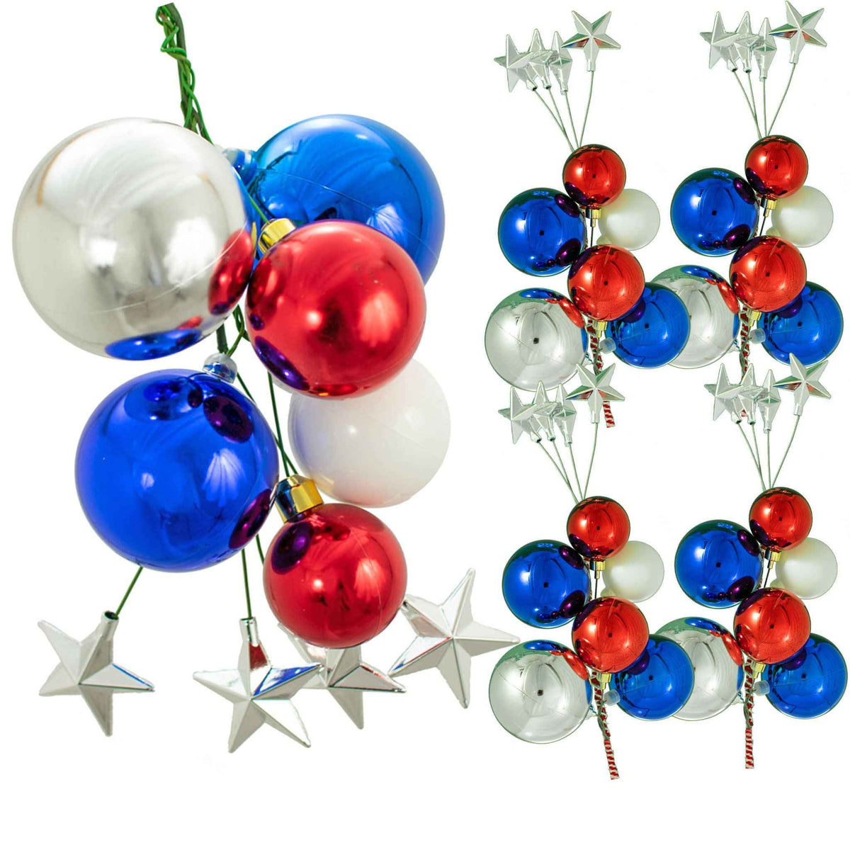 The Regal Independence Day Ball Cluster with Silver Stars - Lee Display