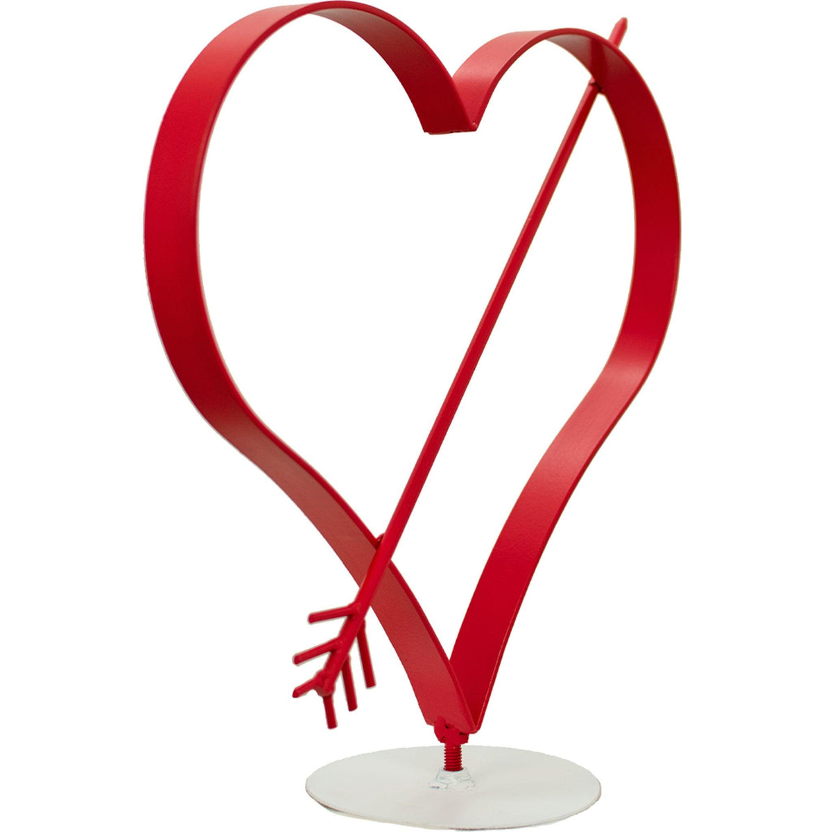 Lee Display's Valentine's Day Heart Centerpiece with Cupid's Arrow and Display Stand.  On sale at leedisplay.com