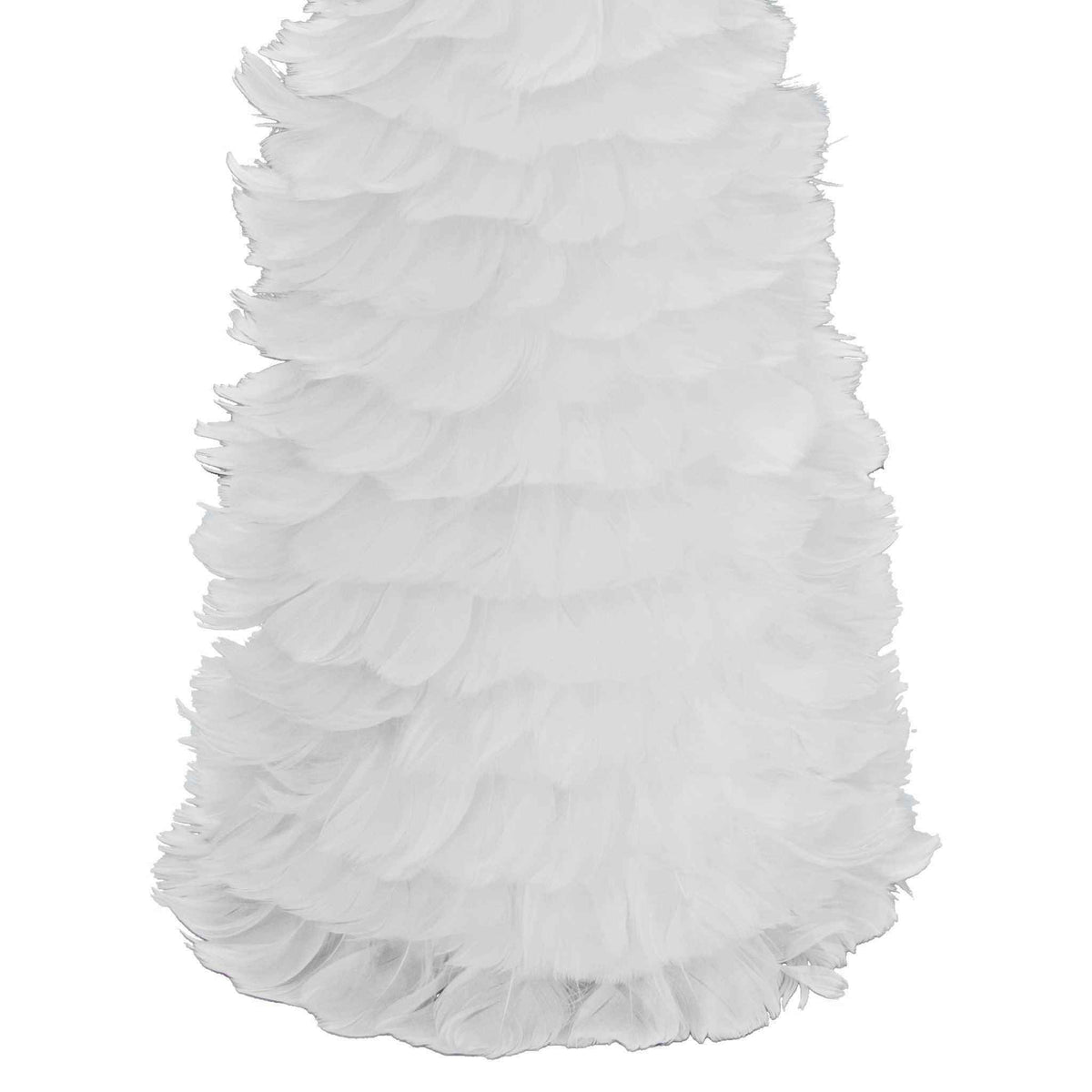 White Goose Feather Christmas Tree Cone - Lee Display
