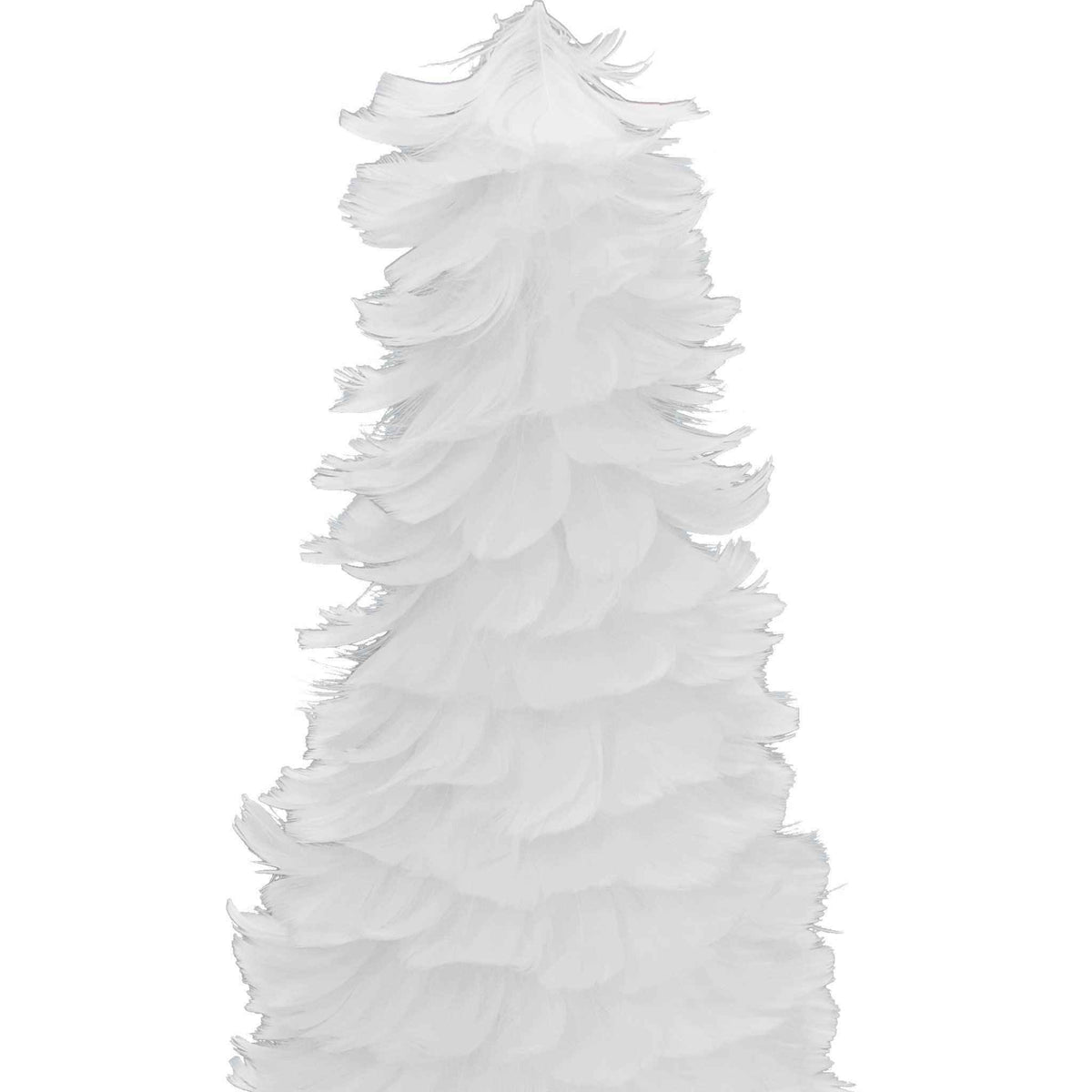 White Goose Feather Christmas Tree Cone - Lee Display
