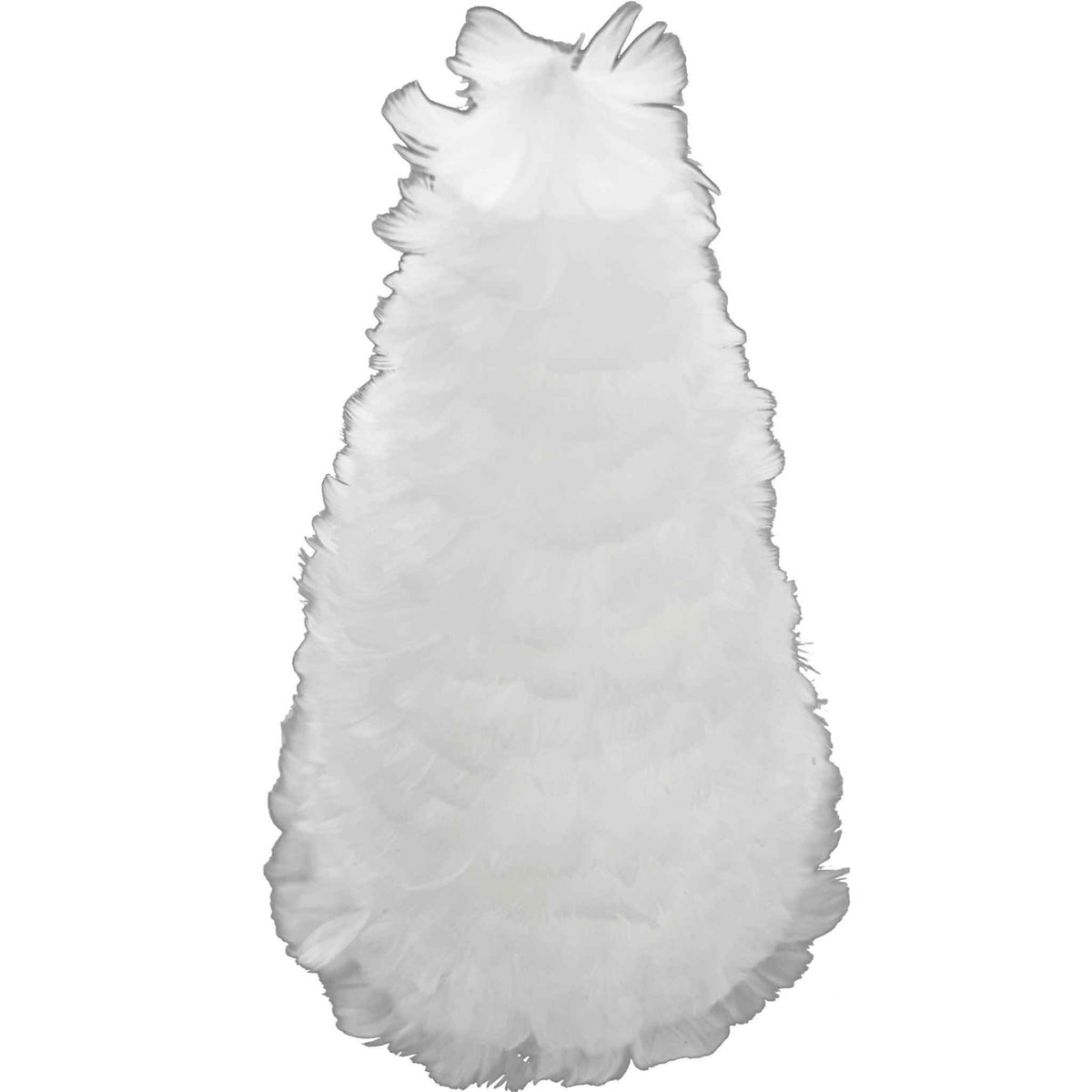 White Goose Feather Christmas Tree Cone - Lee Display