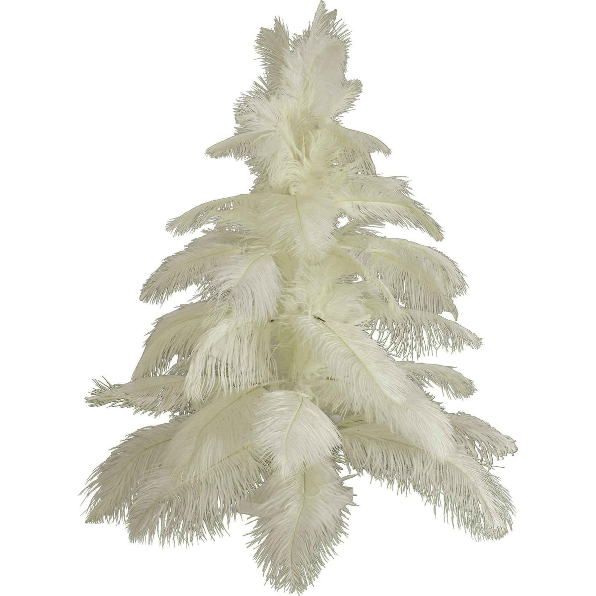 White Ostrich Feather Christmas Tree - Lee Display