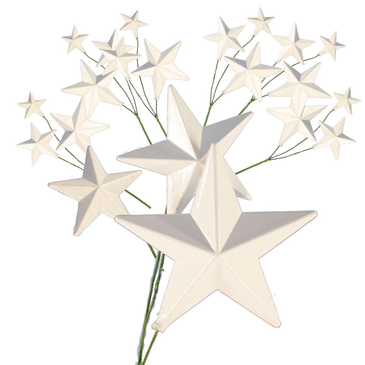 White Star Pick Ornaments - Lee Display