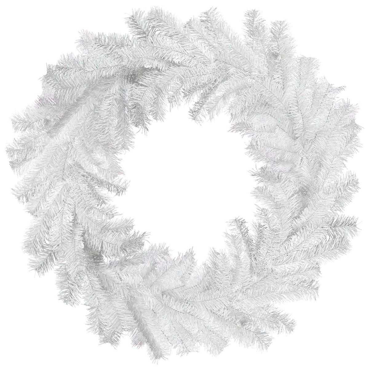 White Tinsel Wreaths - Lee Display