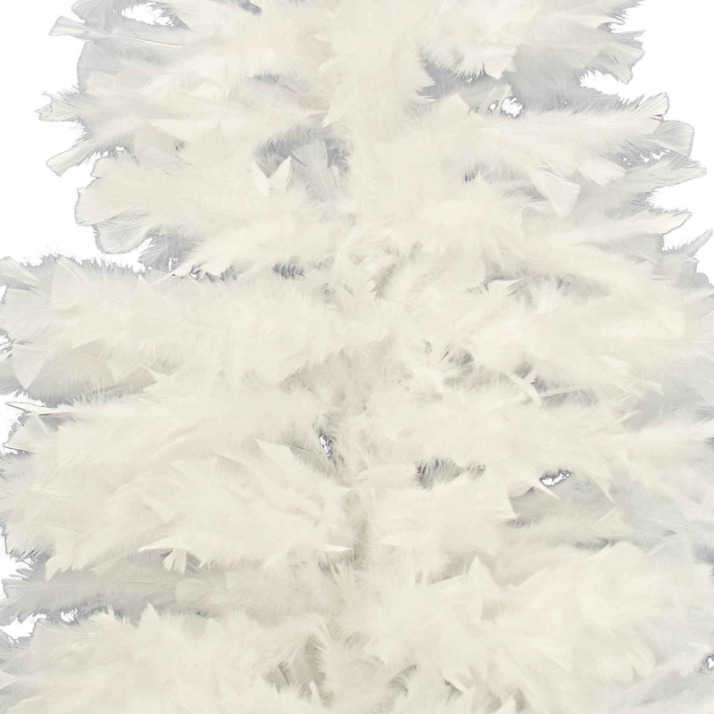 White Turkey Feather Christmas Tree - Lee Display
