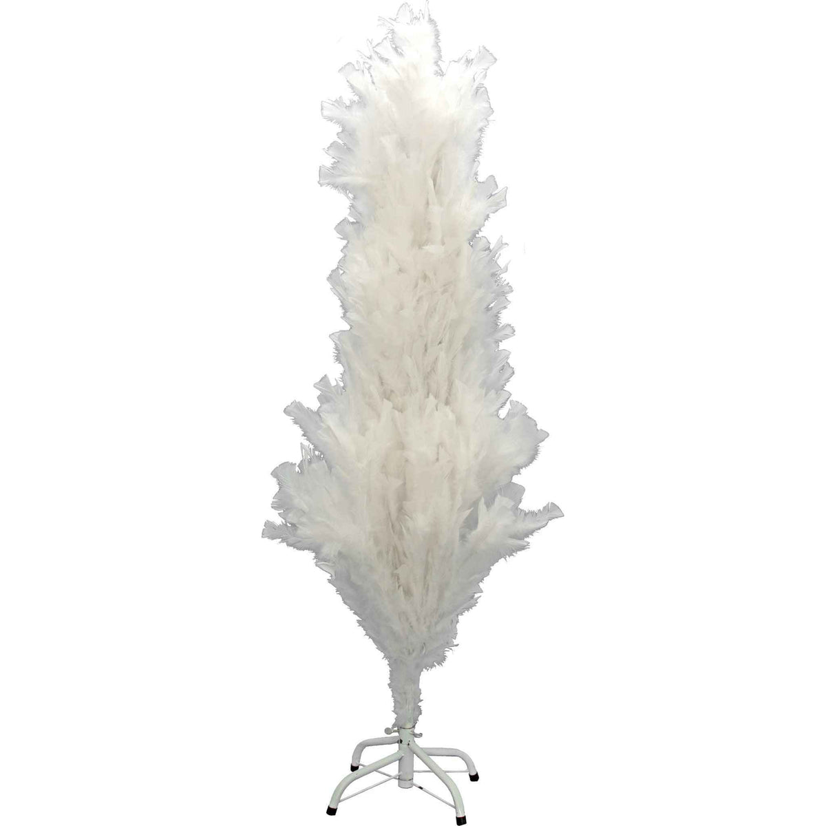 White Turkey Feather Christmas Tree - Lee Display