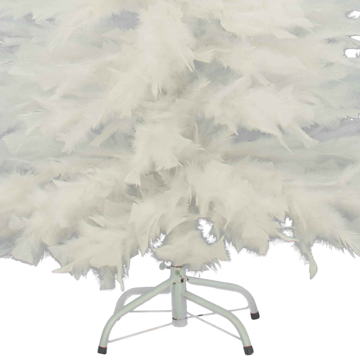 White Turkey Feather Christmas Tree - Lee Display