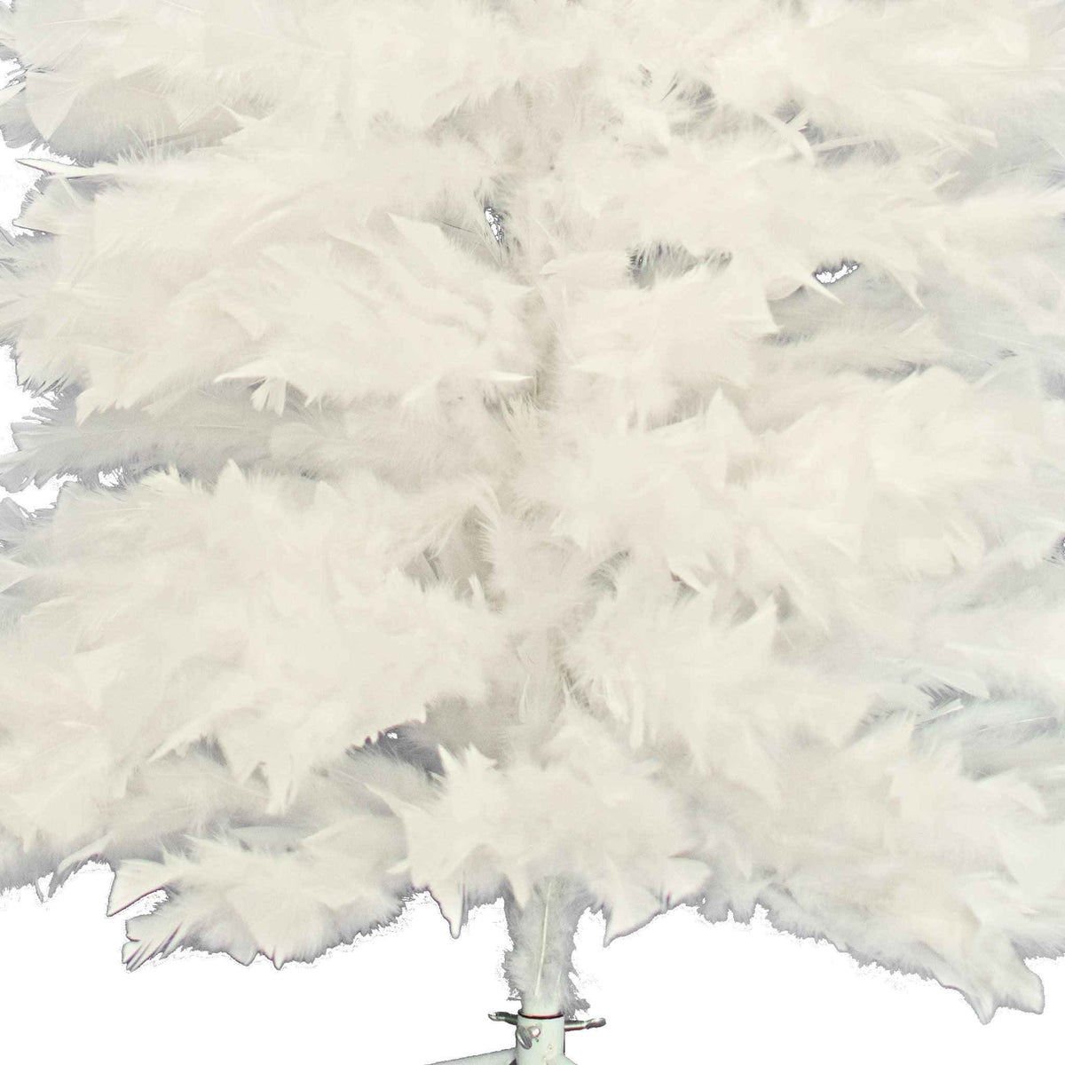 White Turkey Feather Christmas Tree - Lee Display